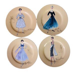 Fashion Dessert Plates 8 inches by Rosanna, Lot of 4 in Box